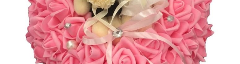 Wedding Rings Pillow Teddy Bear وسادة دبدوب حامل خواتم زواج