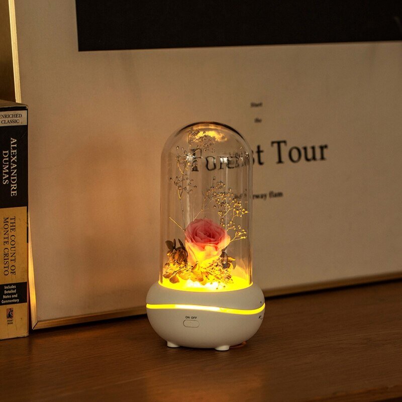 Immortal Flower with Atomizer and Light LED ورده اسطوريه مع معطر و ضوء